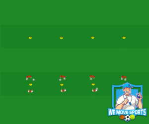 voetbal warming up