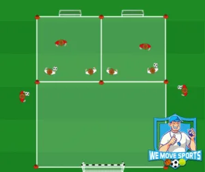 Voetbal oefeningen onder 12