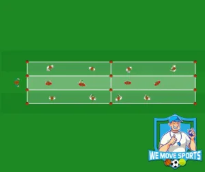 Voetbal oefening