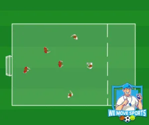 3 tegen 3 Voetbal oefening