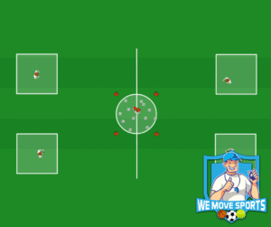 voetbal warming up