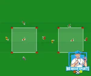 1 tegen 1 voetbal oefening
