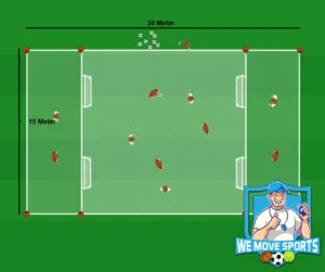 5 tegen 5 voetbal oefeningen
