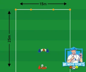 1 tegen 1 voetbalspel