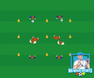 1 tegen 1 voetbal spel