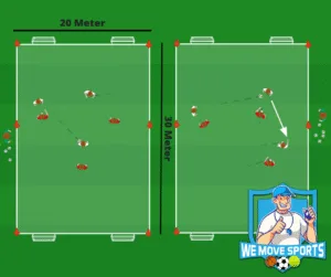 3 tegen 3 voetballen