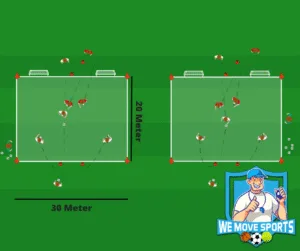 Voetbal oefeningen onder 14