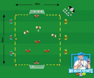 3 tegen 3 voetbal oefeningen