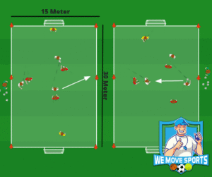 3 tegen 3 voetballen