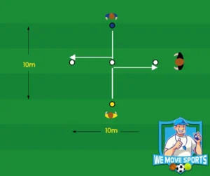 voetbal warming up