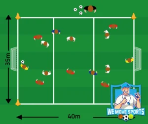 6 tegen 6 voetballen