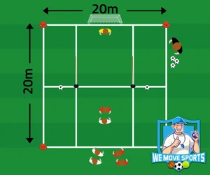 1 tegen 1 voetbal