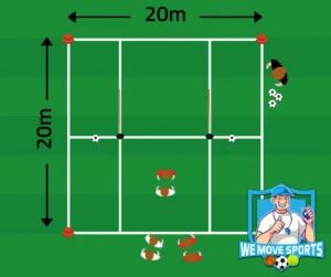 1v1 voetbal oefening