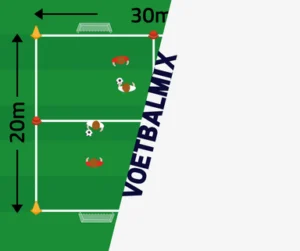 1 tegen 1 voetbal oefening