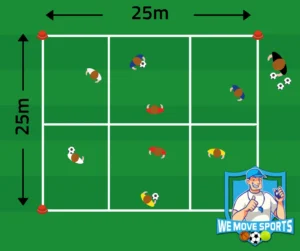 Warming up voetbal