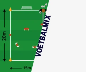 2 tegen 2 voetbal oefeningen